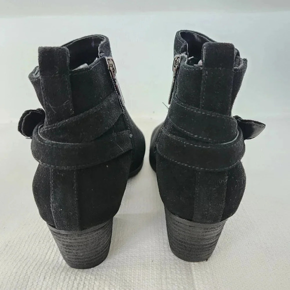 Blondo Idra Like New Black Suede Bootie Waterproof Ankle Buckle Size 8.5 Zipper - Picture 6 of 10